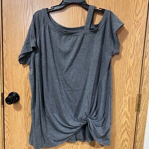 Gray Women's Asymmetrical Top